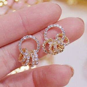 New 18k gold plated Engagement Drop Earrings Creative Women Jewelry